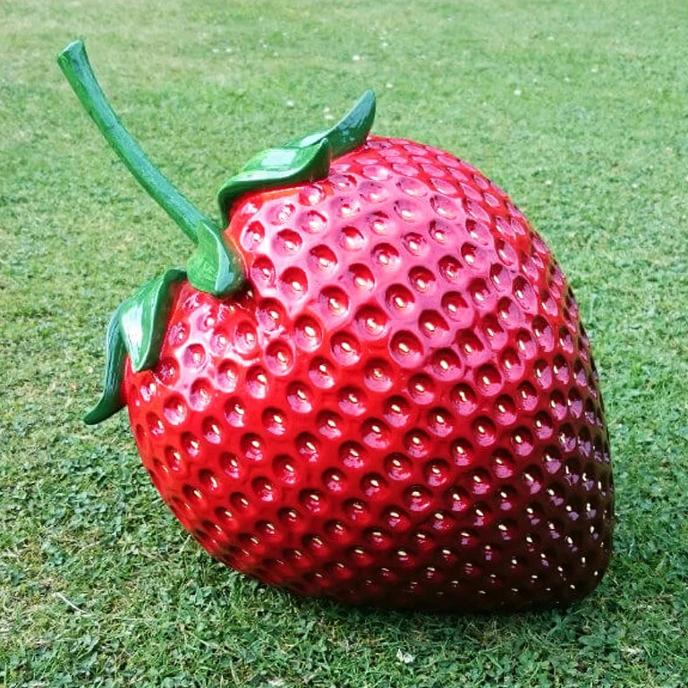 Resin Fruit Sculpture Large Fiberglass Strawberry Statue Buy Large