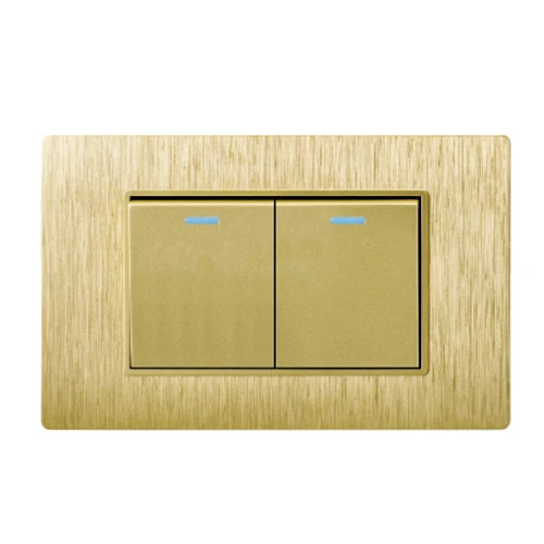Simple Style 2 Gang Two Way Push Button Wall Switch