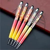 SUNRISE stylus pen gradient ramp 3d dazzling sand clock ball pen can provide empty tube for glitter diy screen touch gift pen