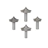 Woodworking point round over router bits with 1/2" inch shank for wood Trimmer engraving CNC milling cutter