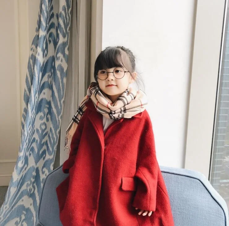 

2019 autumn and winter new cashmere children's plaid parent-child scarf plaid lady matching colorful shawl