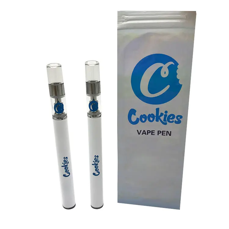 

Disposable Vape Pen Cookies Carts 280mah Battery e cigarettes Cartridges Ceramic 0.5ml bag packaging, White