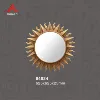 84024# Auuan European Style Hotel Golden Color Decorative Sun Shaped Mirror For Living Room Decor