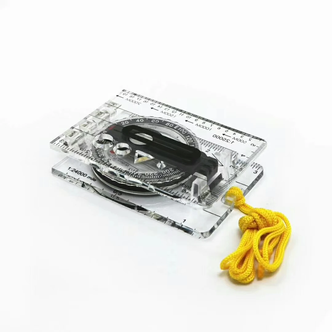 Clear Plastic Button Small Mini Compass For Survival Kit Hiking Camping Outdoor Sports