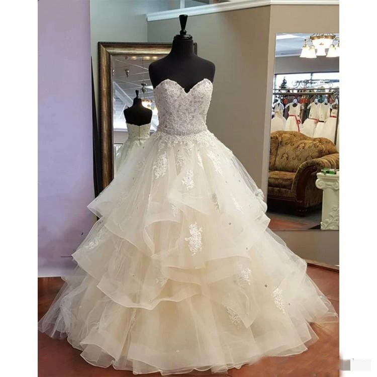 frilly ball gown