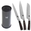 New Arrival XYj Brand Acrylic + PP Kitchen Knife Holder Best Cooking Tools + 7, 8, 8 Inch 7Cr17 Stainless Steel Knife 4 Pcs Set