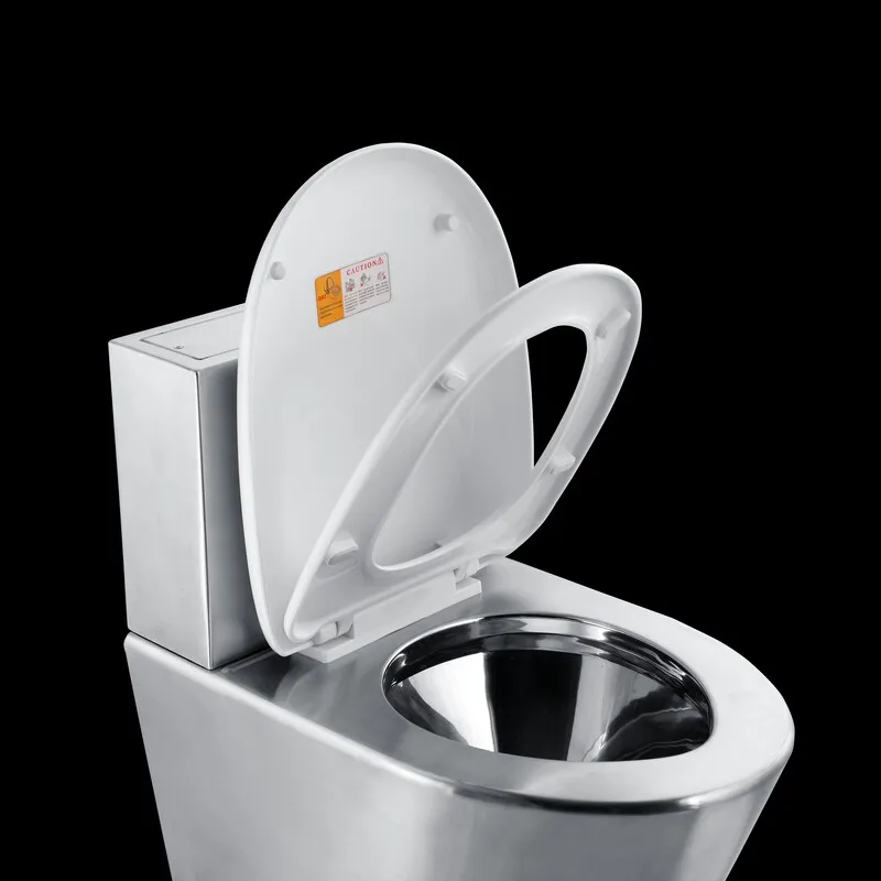 Stainless Steel Two Piece Sanitary Ware Arabic Wc Toilet With Pvc Soft