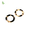 Small plastic upper buckles for dresses Tortoise shell resin plastic O ring buckle Swimming clothes are equipped with special sp