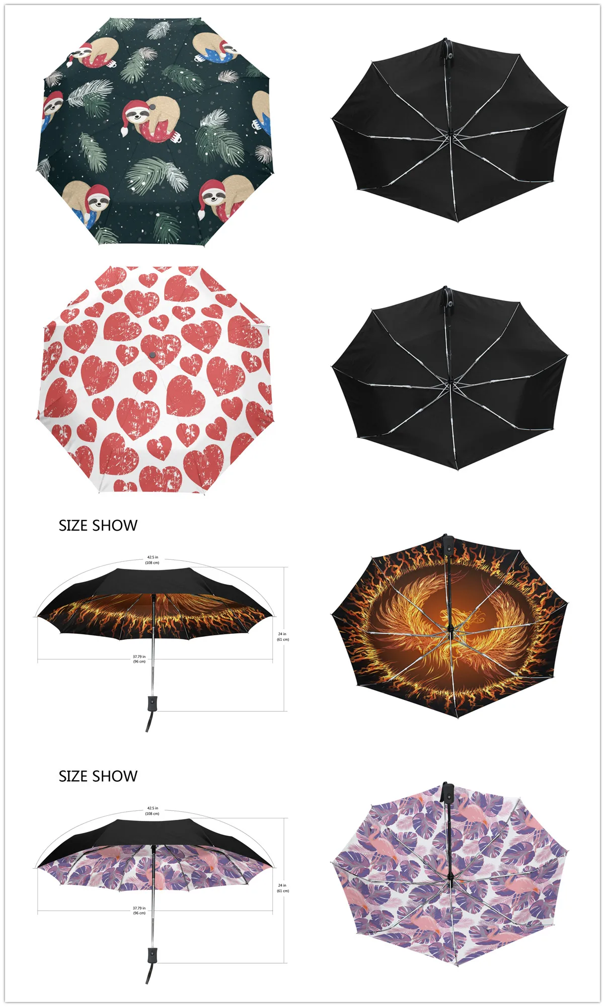 Custom Umbrella Printing High Quality Anti Uv Auto Open And Close Three