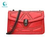 Korean version of casual embossed women's bag ladies shoulder Messenger small bag snake chain rivet bag
