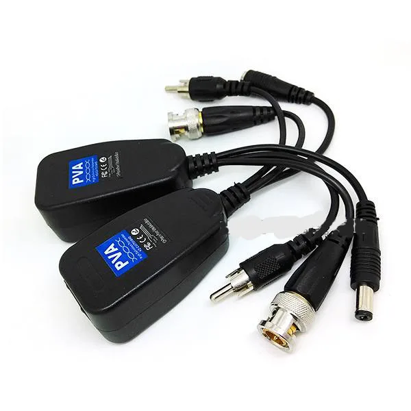 
1ch Passive 720p/1080p CVI TVI AHD HD BNC TO RJ45 Converter CCTV Video Balun with Power 