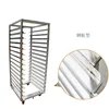 Stainless Steel Bakery Bread Cooler Trolley / Tray Rack Trolley