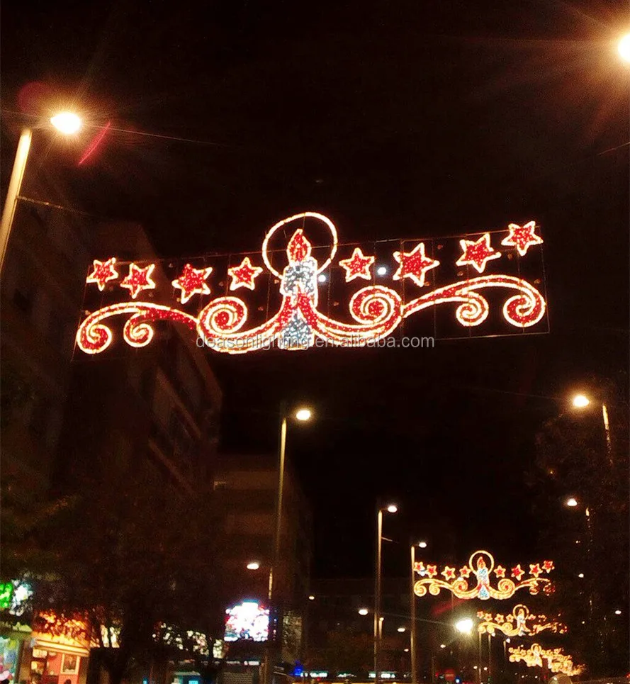 Festival Decoration Outdoor Led Across Street Motif Light Christmas