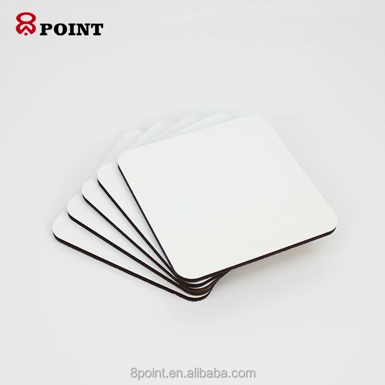 

blank MDF square wooden custom coasters for Sublimation, White