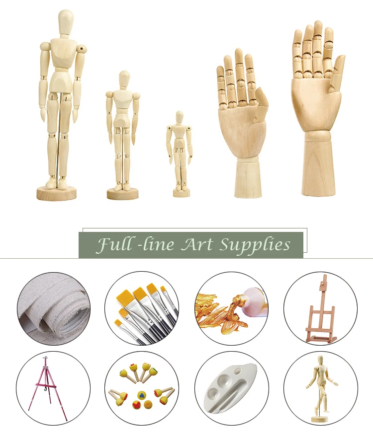 High Quality Gallery Use 12 Inch Artist Sketch Painting Wood Manikin