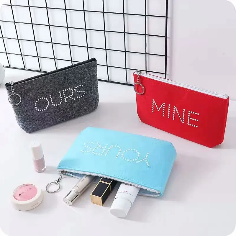 Custom Logo Velvet Pen Pouch Holder Single Pencil Bag With Rope For