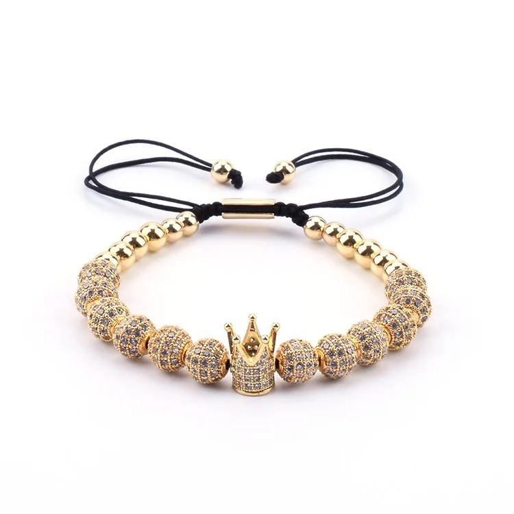 Hot Selling Brass Beaded Jewelry Charm Woven Bracelet Hand Bracelet Men