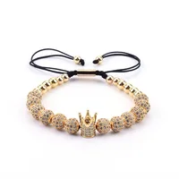 

Hot Selling Brass Beaded Jewelry Charm Woven Bracelet Hand Bracelet Men