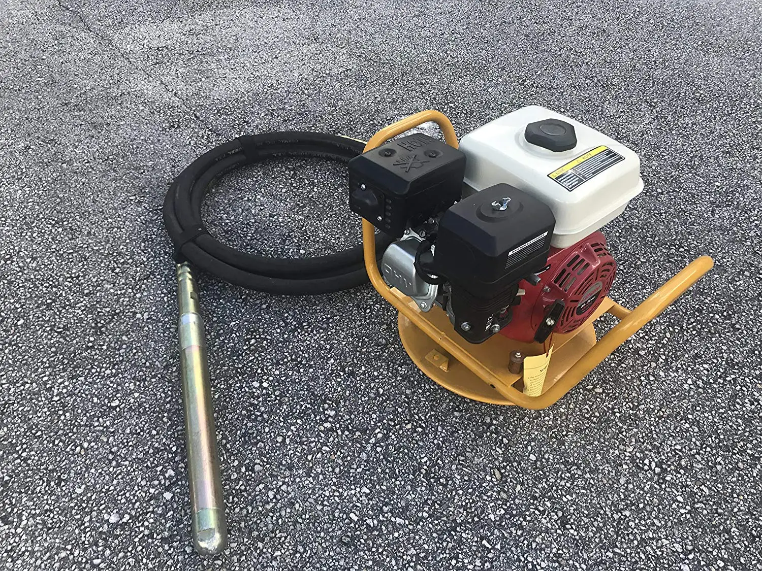 Concrete vibrator gasoline engine hose motor with frame and coupling