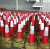 Good quality black rubber base durable safety traffic cone 1M