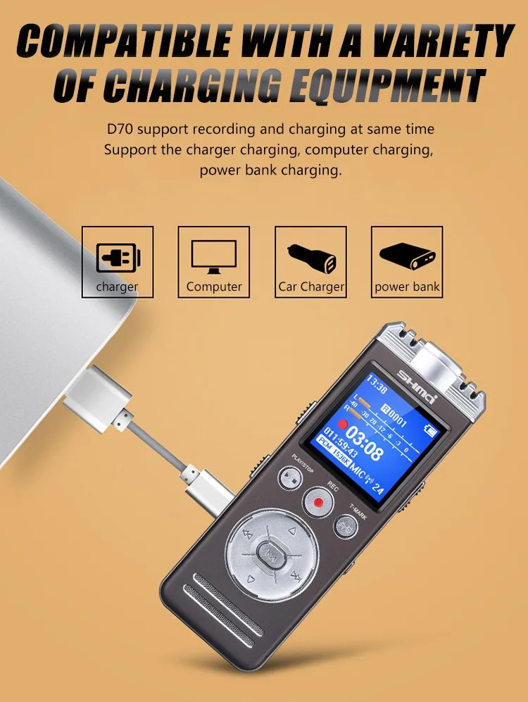 Highquality Sound Lossless Hidden Voice Recorder Spy,Digital Recording