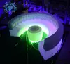 Hot sale White LED Inflatable Party Round Sofa , Inflatable Sofa Chair With Table For Sale