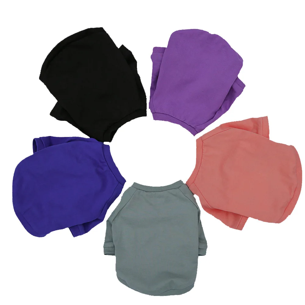 

OEM Fashionable 100% Cotton Large Plain Dog T Shirt, Blue,black,purple,green,orange