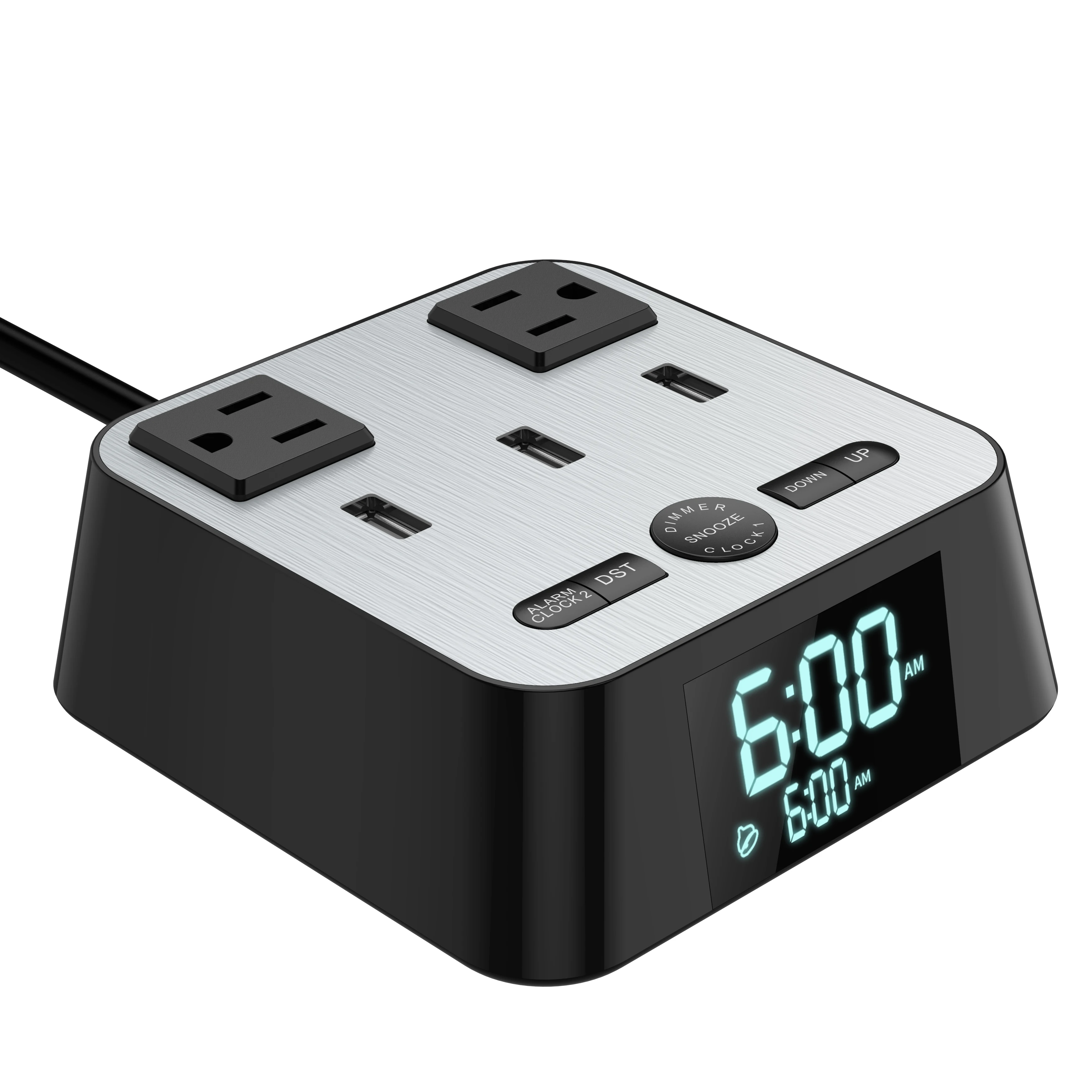 

DS6 new snooze USB ports alarm clock digital