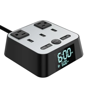 Image of DS6 new snooze USB ports alarm clock digital