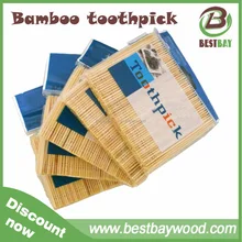 Naturel bambou cure-dents fabriqu&eacute; en Chine