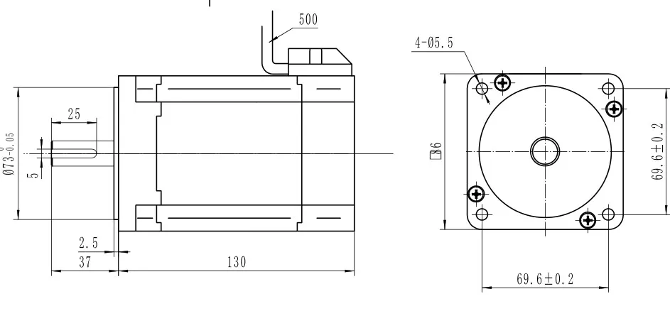 High speed 48V 780W 3000rpm Brushless Motor