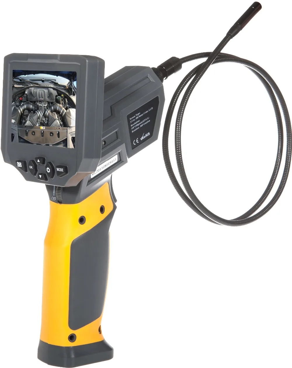 High Pixels Flexible Clearly Digital Portable Video Borescope Camera Used In Industrial