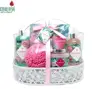 Home Spa Gift Basket - Flowers In the sun Scent - Luxurious 6 Piece Bath And Body Work Set for Men or Women