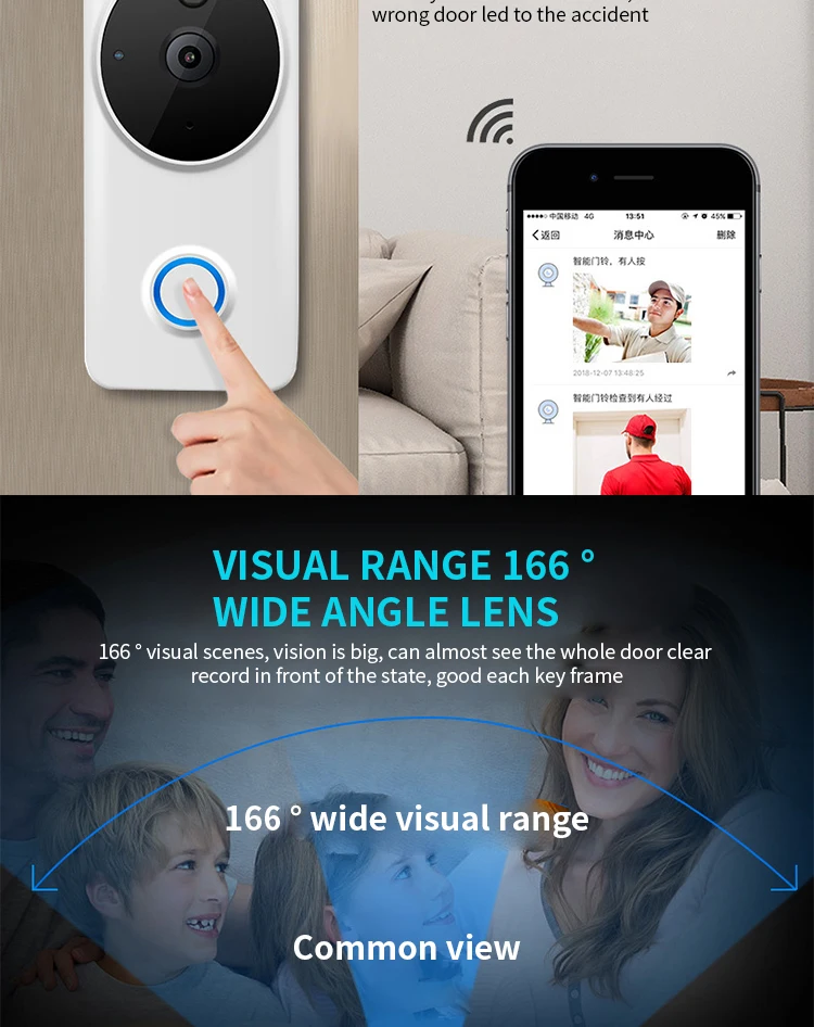 Holide Wireless 1080P Doorbell Camera with Night Vision Tuya APP