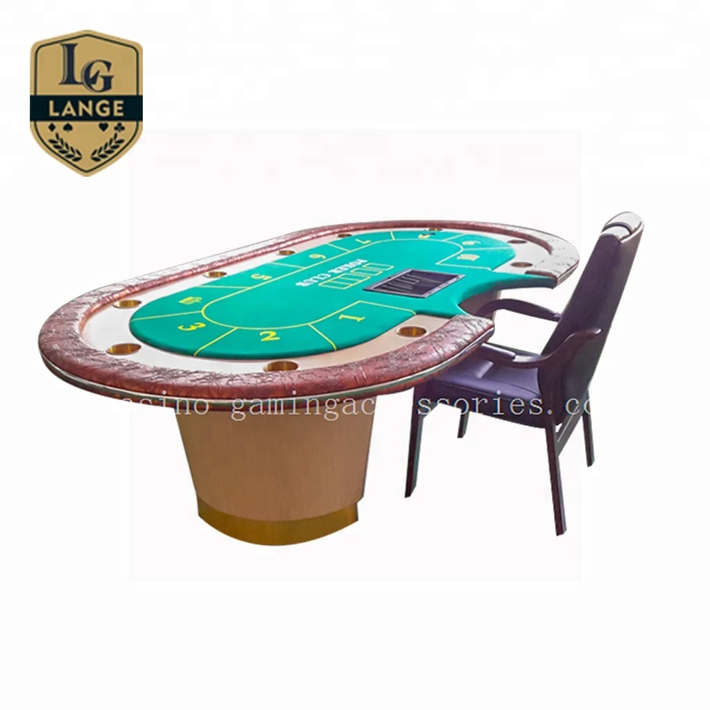 
Deluxe Blackjack Games Table De Poker Casino Gaming Table with Layout 