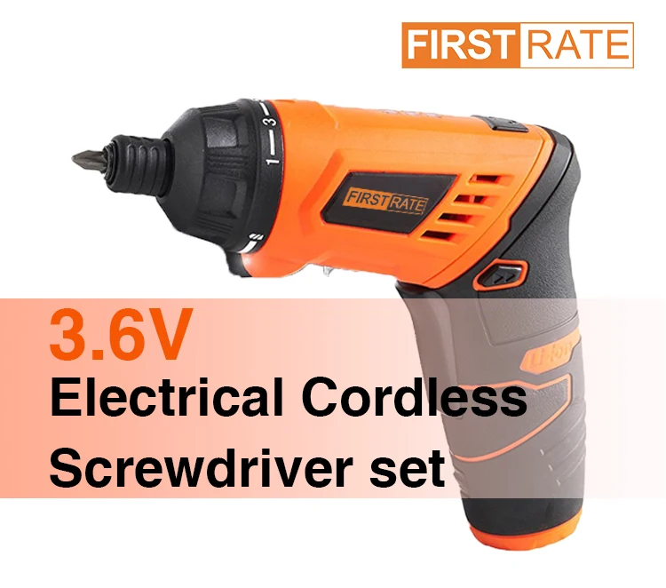 3.6v Cordless Screwdriver With Work Light Lithium Battery Rechargeable