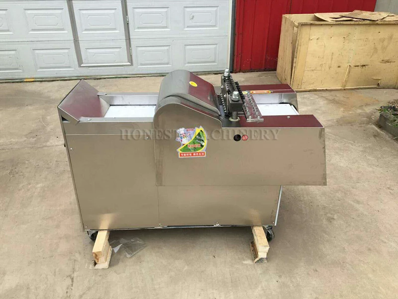 Industrial Frozen Meat Cube Cutting Machine / Fresh Chicken Cutting