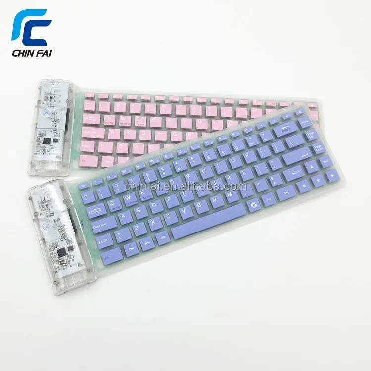 Ce/fcc/rohs Bluetooth Keyboard Silicone Flexible Keyboard For Pc