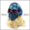 Avatar Blue Race Jewelry Blue Plating Skull Ring with Double Red Ruby Eyes