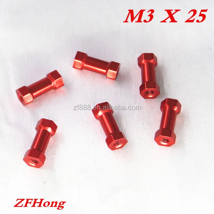 

Wholesale  Female To Female Red or Black Colour Anodized Aluminum Hex Pillar Standoff Spacer