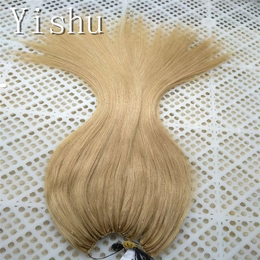 

Remy Indian Hair 100% Pure Hand Knitting Wholesale Price Invisible Feather Line in Hair Extensions, Natural color #1b