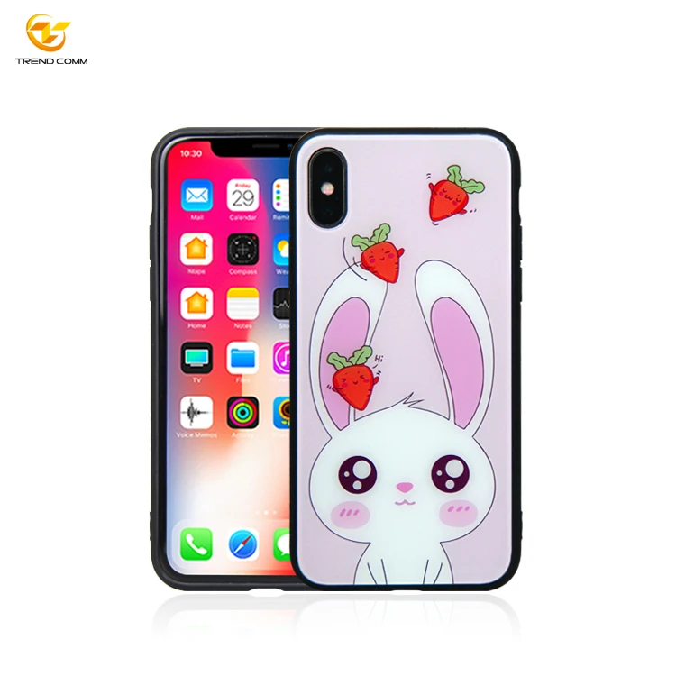 

custom printed mobile back cover tempered glass phone case for iPhone Xs