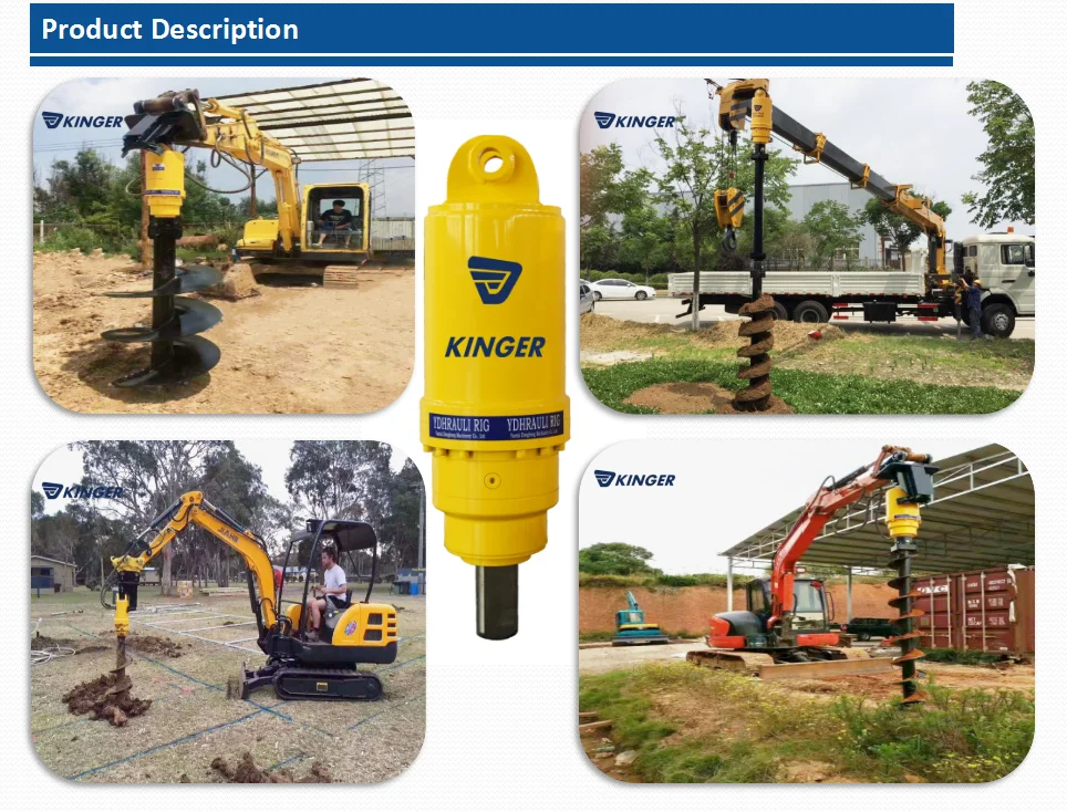 Mini Excavator Auger Attachment Backhoe/auger Drill Garden Tools