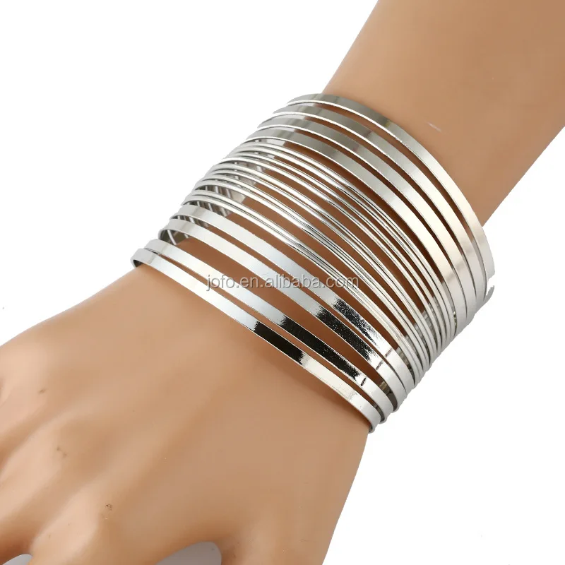 Simple Gold Swirl Crystal Upper Arm Cuff Fashion Armlet Armband Bangle