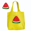 Custom 190T polyester cute design watermelon shopping foldable tote bags