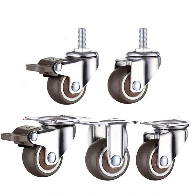 1 inch threaded stem Casters Wheels with brake CW-87