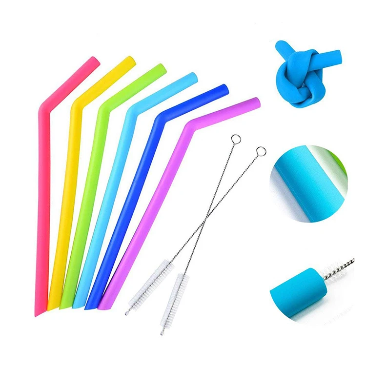 

Cool Heat Resistant Silicone Drinking Straws, Colorful
