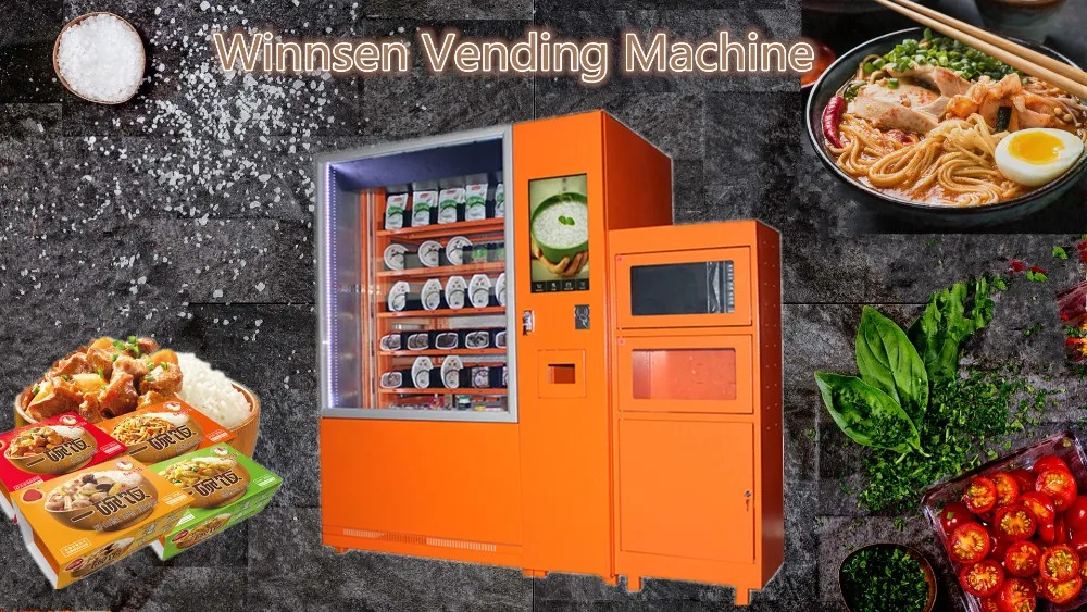 Hot Design Fast Food Bento Box Cup Noodle Vending Machines With