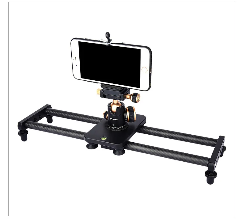 JingYing best 40CM carbon fiber cell phone video DSLR camera slider for mobile phone camera