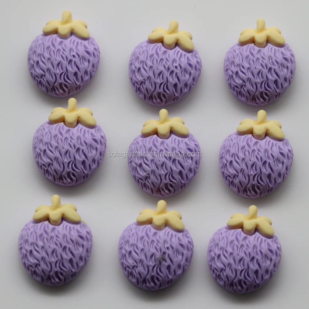 

artificial plastic resin acrylic beaded Cabochons strawberry with flat back jewelry mading for headband/necklace embellishment, N/a